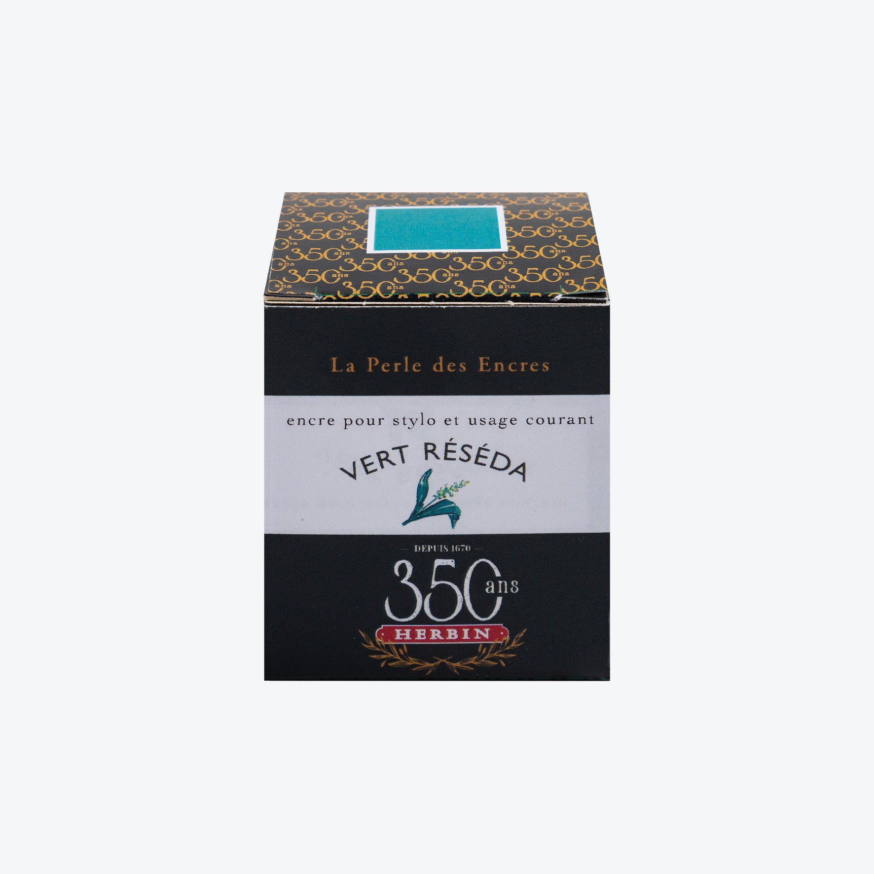 Herbin Fountain Pen Ink - 30ml Bottle, Vert Réséda Green - Premium Calligraphy & Writing Ink for Fountain Pens, Dip Pens, and Art Projects - Perfect for Journaling, Letter Writing, and Creative Arts