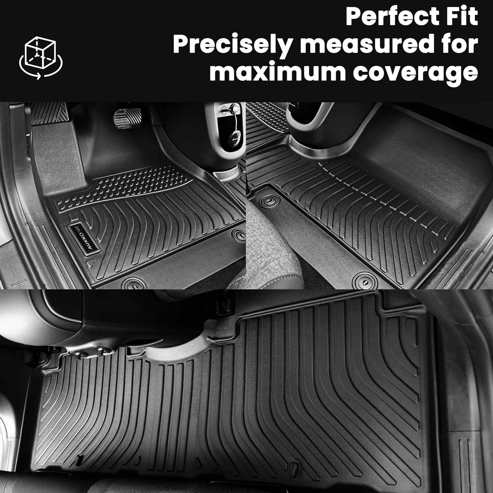 Auxko Premium TPE All-Weather Floor Mats for Hyundai IONIQ 5 (2022-2025) - Non-Slip, Odorless, Heavy Duty Protection - Perfect for Daily Commute, Road Trips & Extreme Weather Conditions