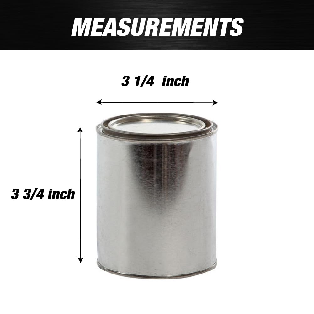 LAUCO 16oz Empty Metal Paint Cans with Lids - Pack of 50 for DIY, Storage & Professional Use - Ideal for Paint Mixing, Craft Projects & Home Organization