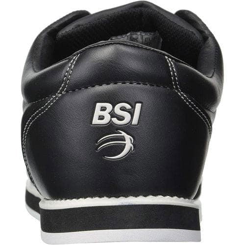 BSI Men's Classic Black Bowling Shoes - Non-Slip Leather Sole for Comfort & Performance - Perfect for League Play & Casual Bowling