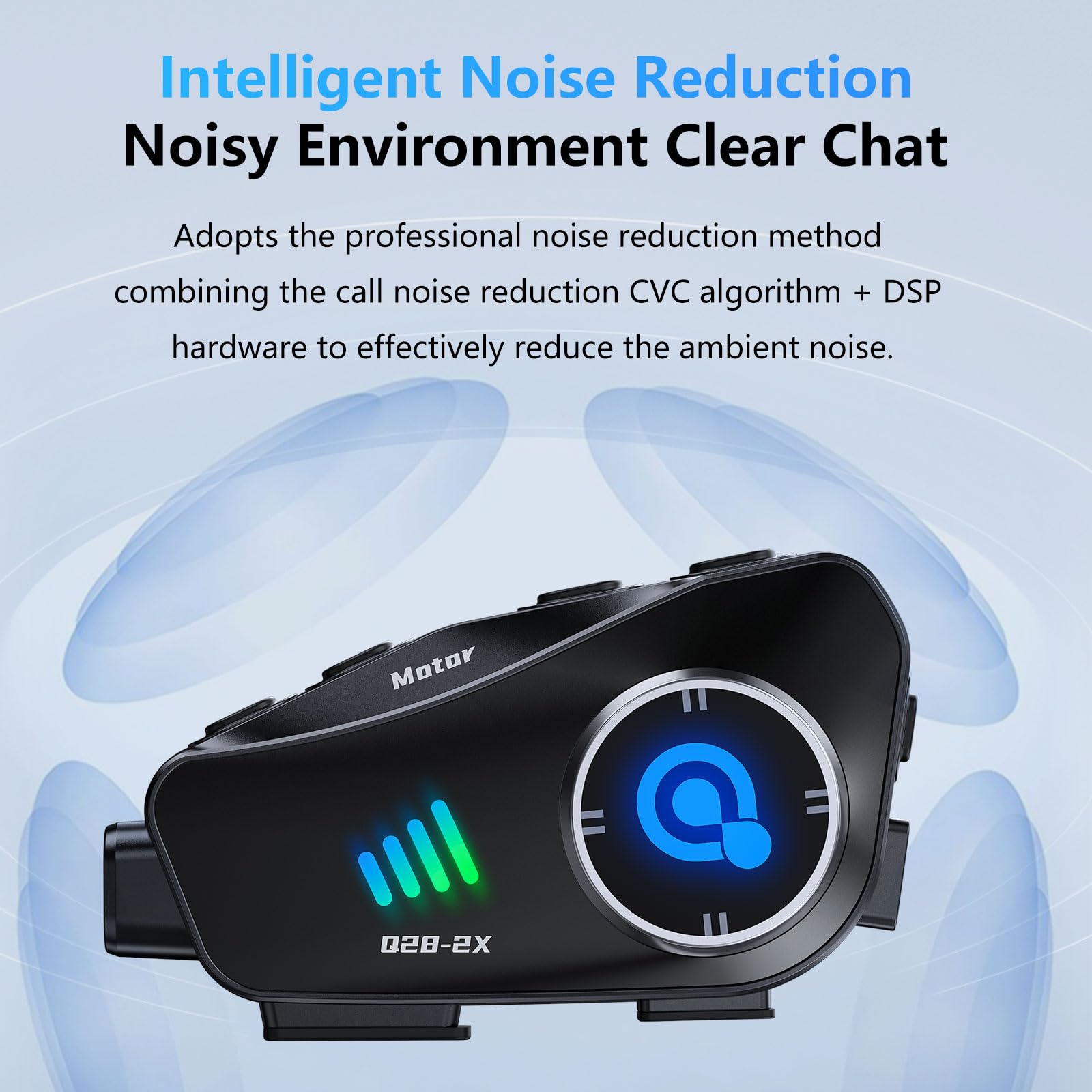Motorcycle Helmet Bluetooth Headset with 1080P HD Camera - 120° Wide Angle Wireless Recorder, 360° Adjustable, Bluetooth 5.3, Smart Noise Cancellation, IP66 Waterproof, Includes 32GB TF Card - Perfect for Riding Safety, Vlogging & Adventure Recording