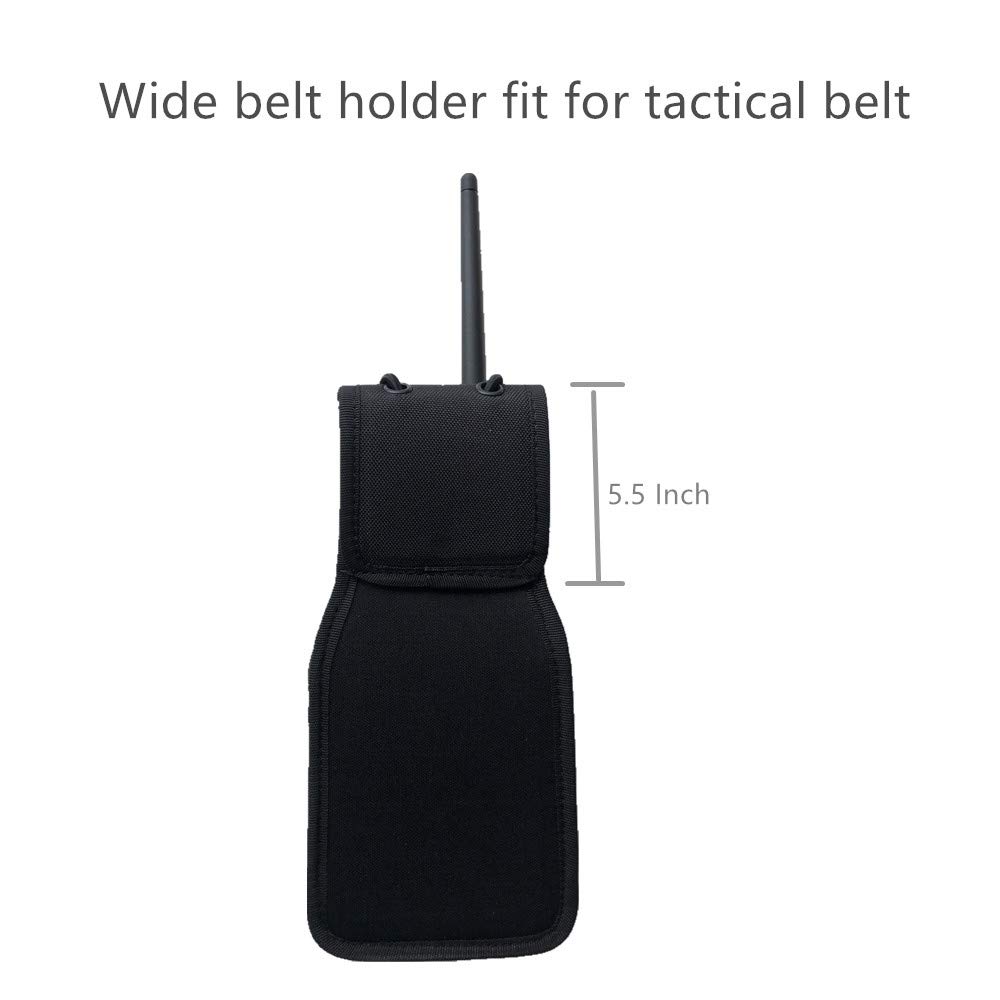 Universal Two-Way Radio Case - 2 Pack Nylon Walkie Talkie Holster Pouch for Motorola MT500/MT1000/MTS2000, Kenwood, ICOM & Large Models - Durable Belt Clip Accessory for Construction, Security & Outdoor Activities