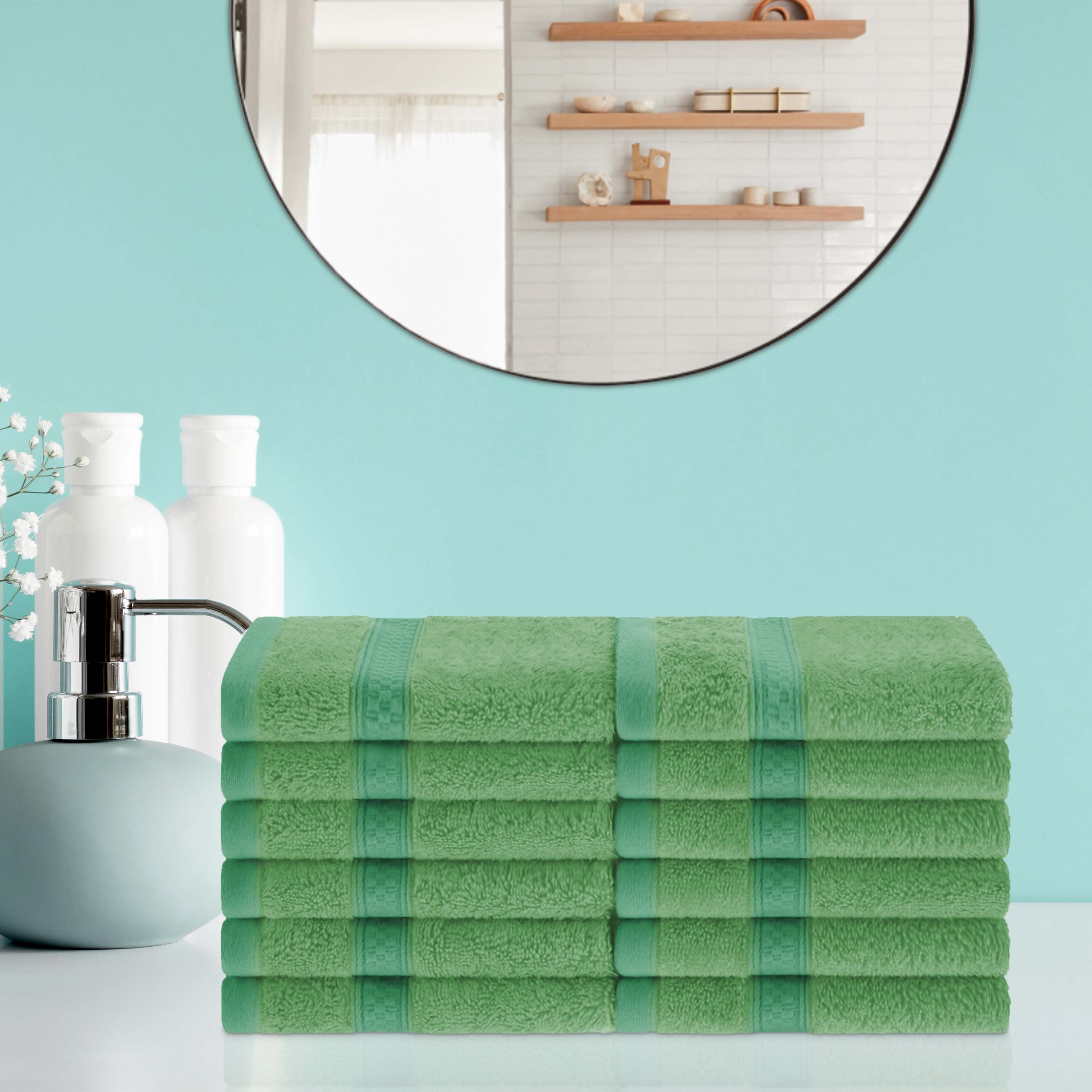 12-Piece Bamboo Rayon Blend Soft Face Towels - Eco-Friendly & Hypoallergenic for Daily Skincare & Makeup Removal