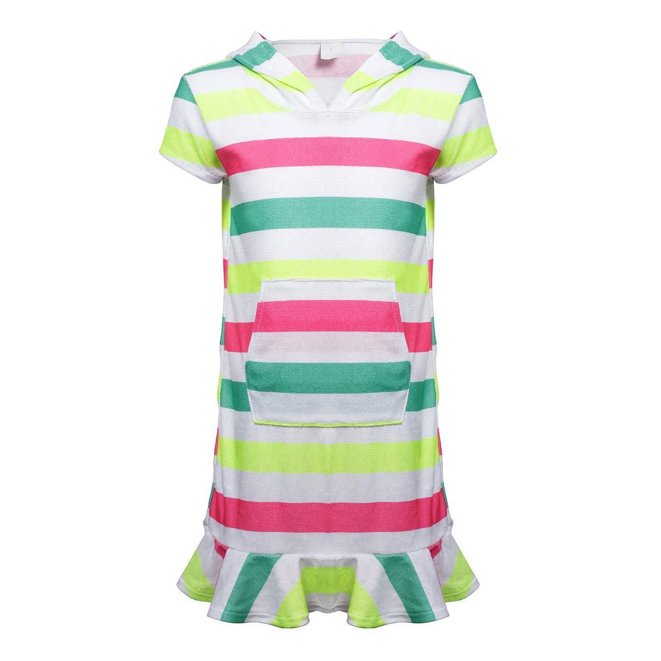 Big Girls Terry Swim Cover Up Hooded Robe - Size 6-16 | Beachwear for Women & Teens | Perfect for Poolside, Beach Vacation & Spa Days