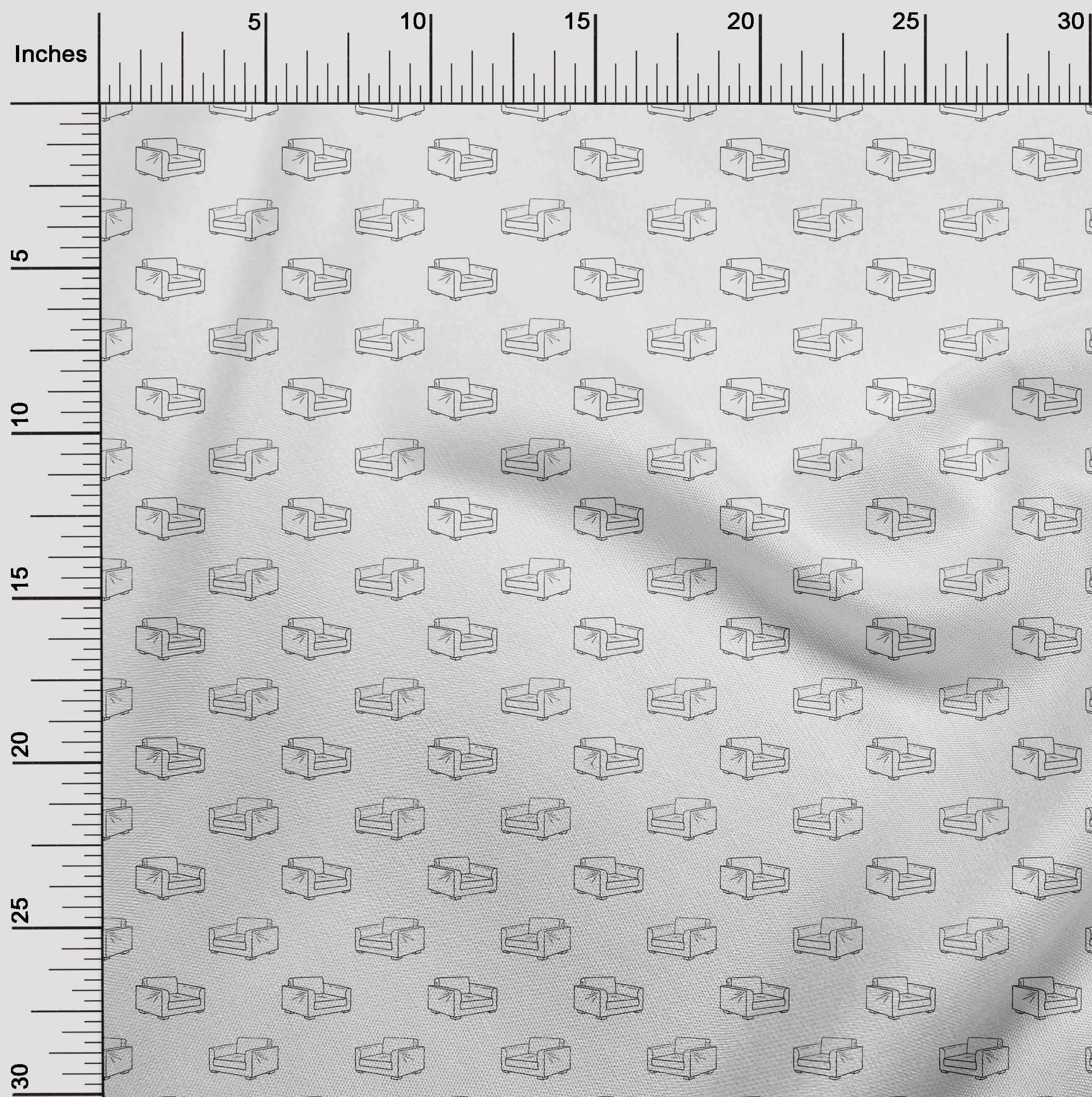oneOone Viscose Chiffon White Fabric - 42 Inch Wide (600 Yards) for Sewing, Craft Projects & Retro Couch Covers | Lightweight, Flowy Material for Dresses, Curtains & Home Decor
