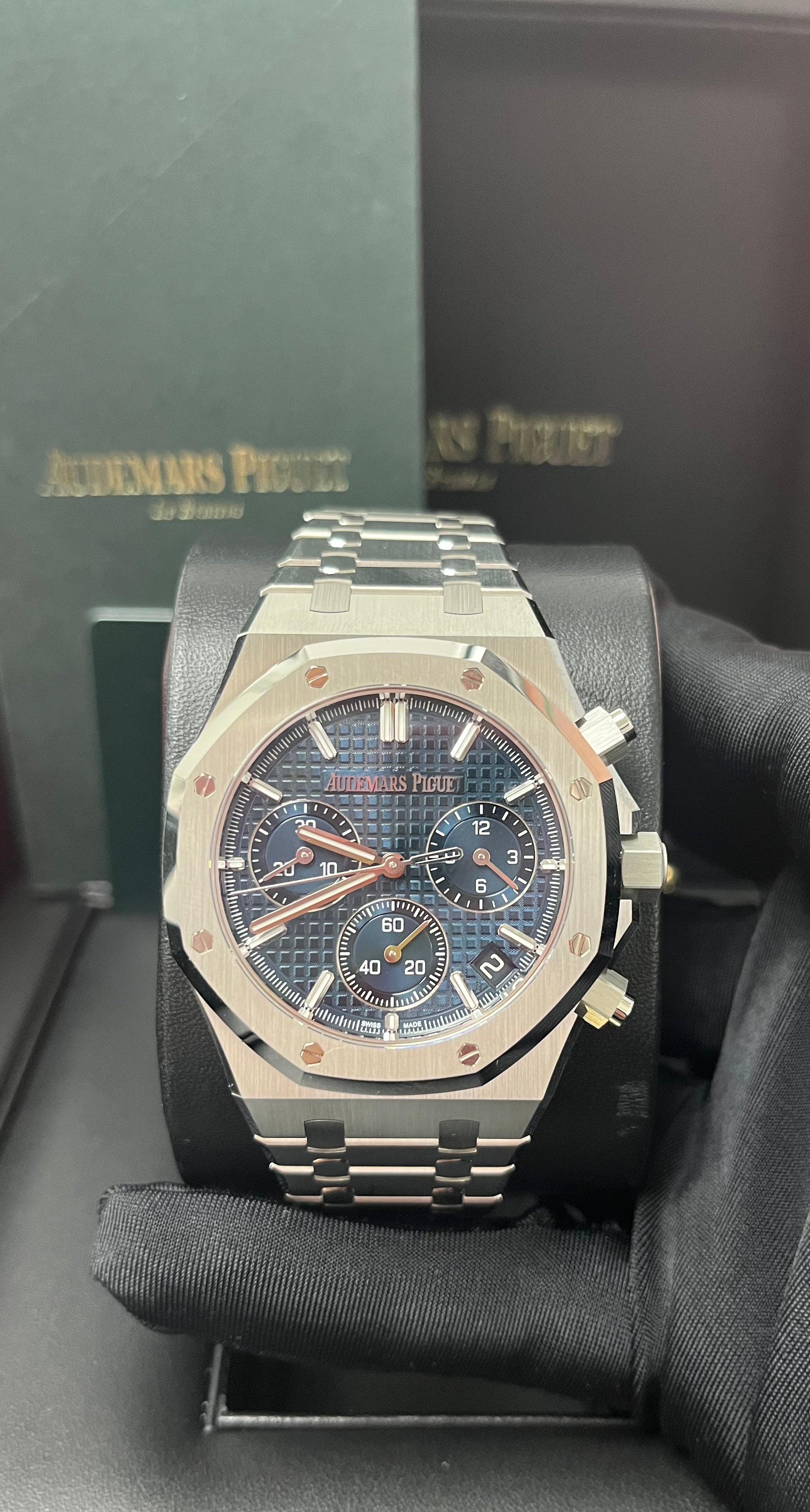 Audemars Piguet Royal Oak 50th Anniversary Men's Watch - 26240ST.OO.1320ST.01 - Stainless Steel Bracelet, Blue Dial - Luxury Timepiece for Special Occasions & Collectors