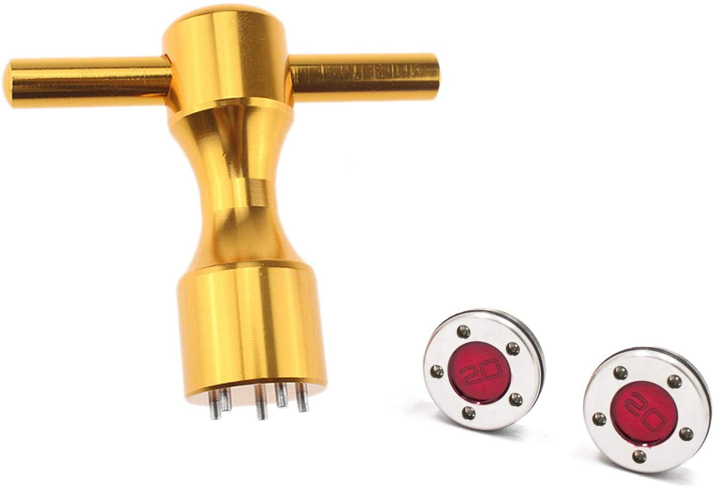 HISTAR 2-Piece Golf Club Weight Kit - Custom Red Weights with Gold Wrench for Titleist Scotty Cameron Putters | Improve Swing Balance & Performance on Greens