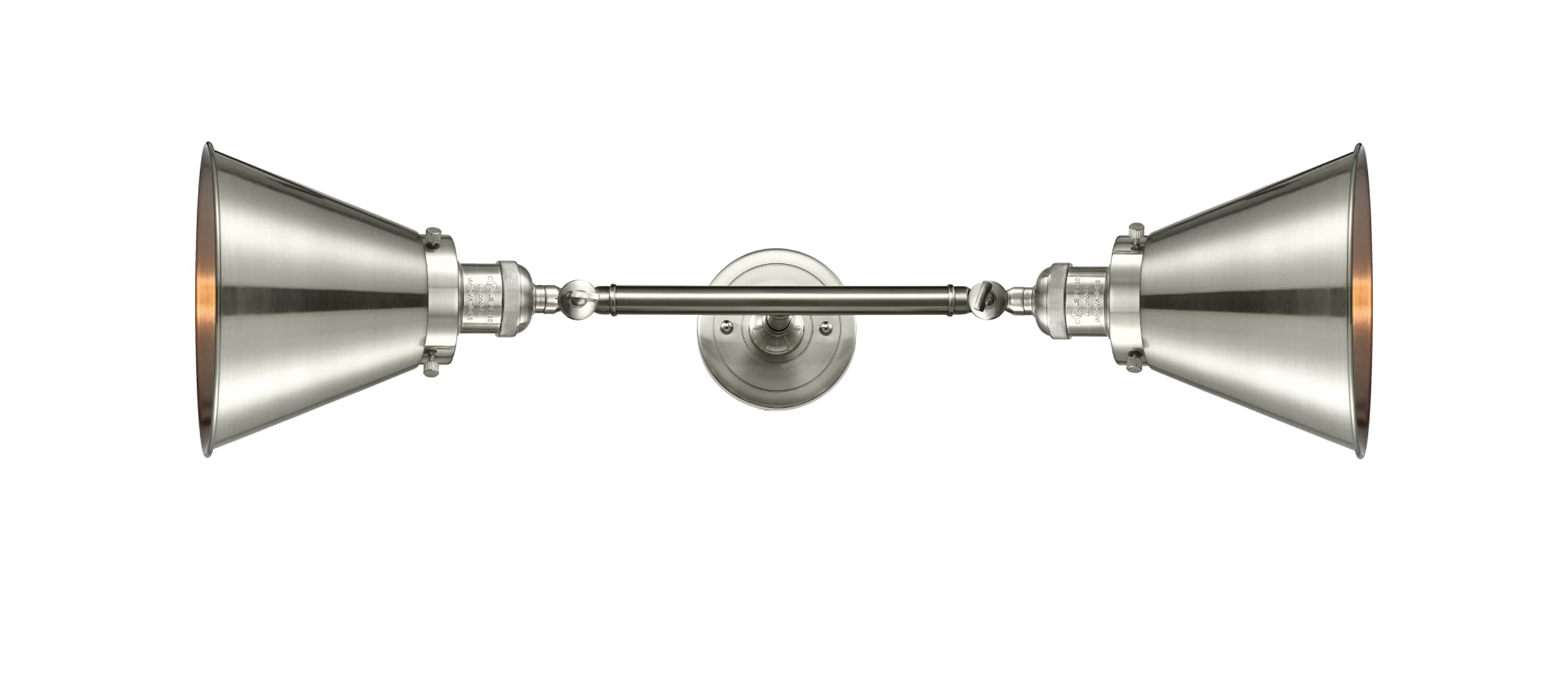Innovations 208L-SN-M13-SN 2 Light Vertical Bathroom Vanity Light Fixture - Brushed Satin Nickel Finish - Perfect for Modern Bathrooms, Powder Rooms & Spa-Style Decor