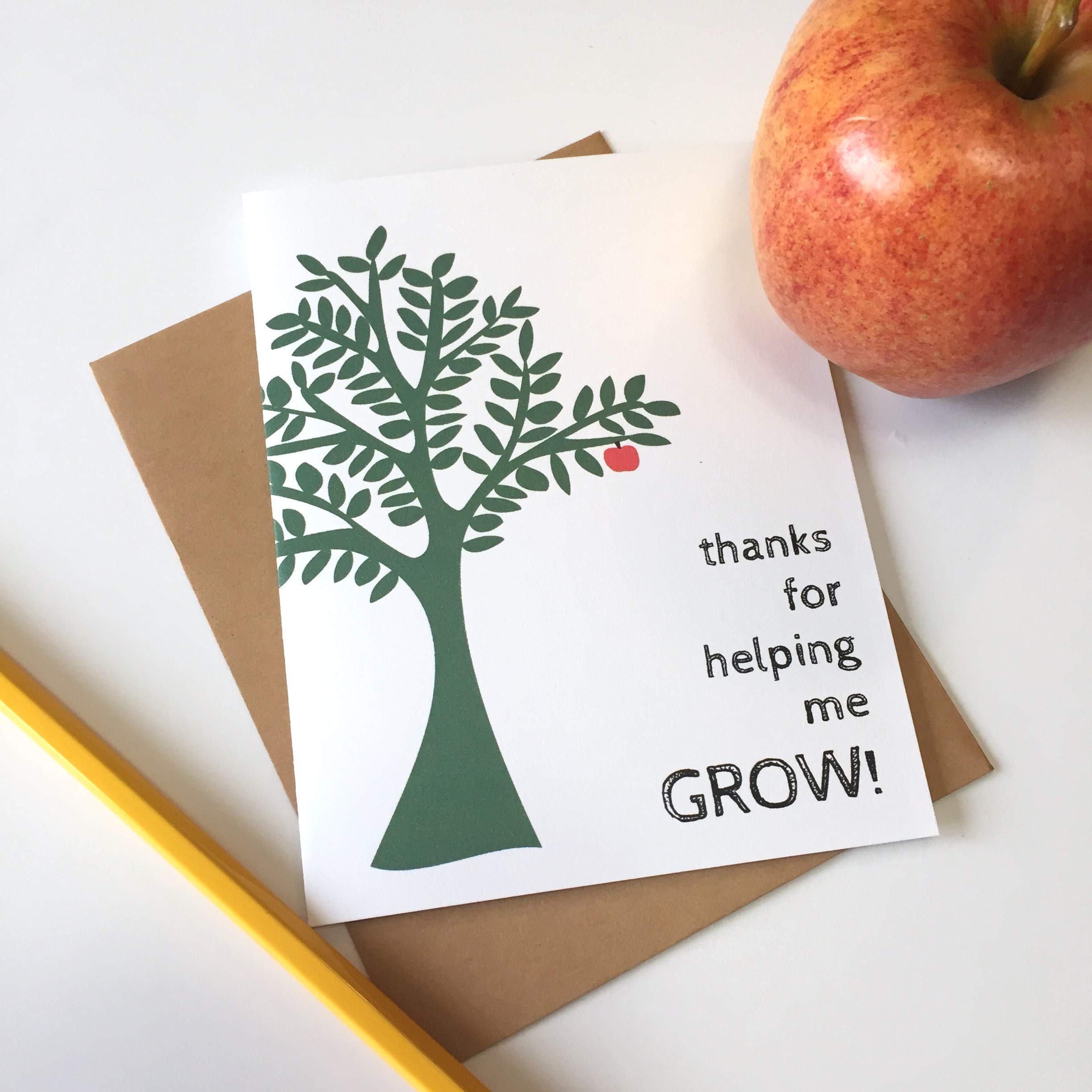 Thank You Cards for Teachers - Set of 4 Appreciation Greeting Cards with Envelopes - Perfect for Teacher Gifts, End of Year, Graduation & Special Occasions