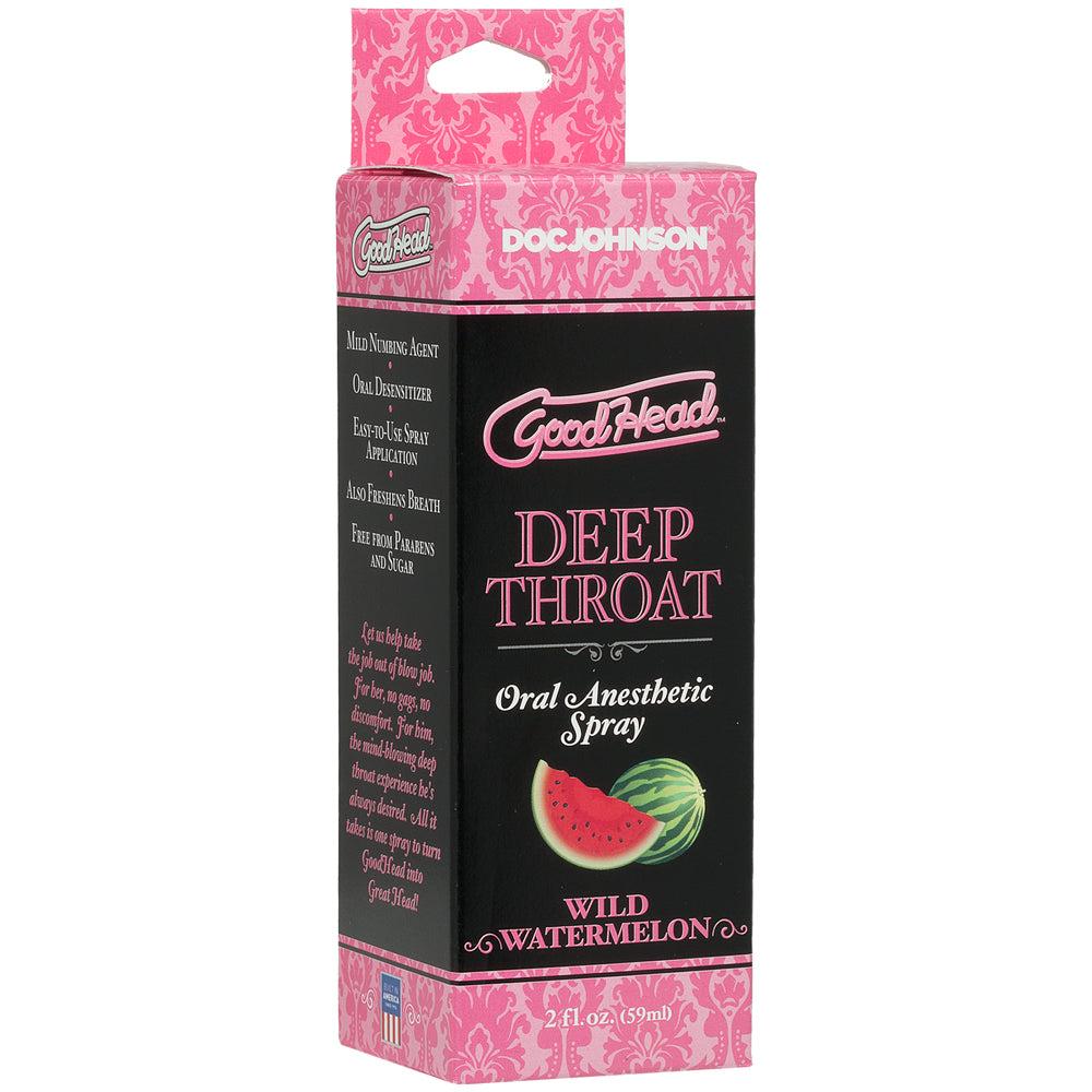 GoodHead Deep Throat Flavored Oral Anesthetic Spray - Long Lasting Numbing Spray for Oral Sex & Intimate Play, Perfect for Couples & Adult Use