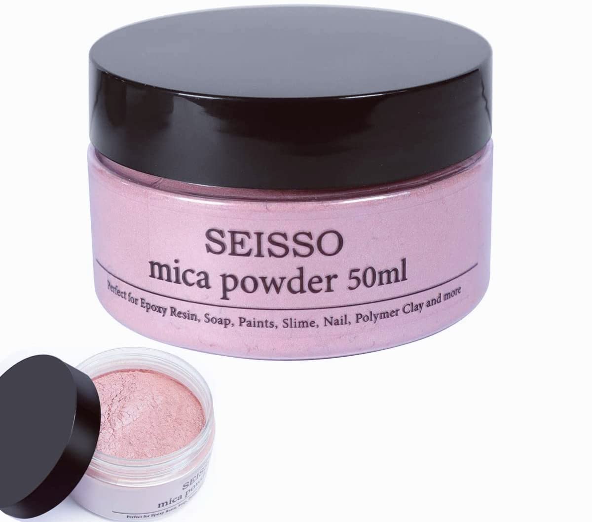 Natural Rose Gold Mica Powder 1.7oz (50g) - Epoxy Resin Dye for Soap Making, Slime, Nail Art & Paint - Perfect for DIY Crafts, Cosmetics & Home Decor Projects