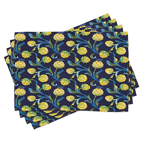 Dark Blue Violet Blue and Yellow