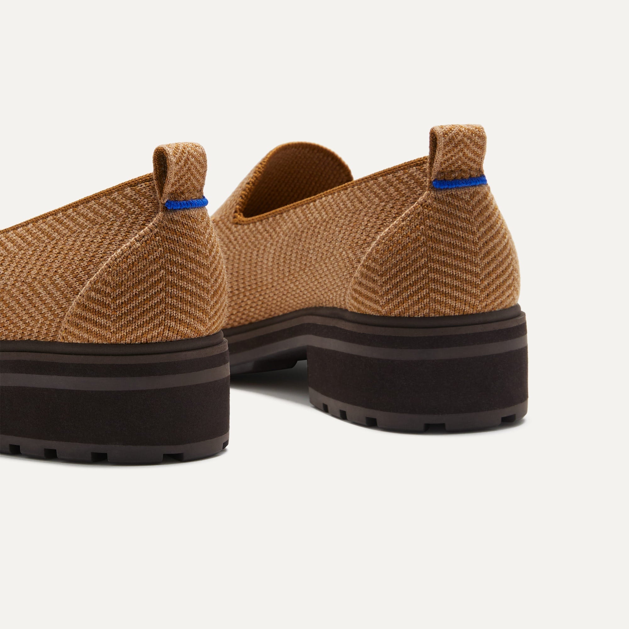 Premium Teak Herringbone Lug Loafer - Comfortable & Stylish Men's Casual Shoes for Work, Travel & Everyday Wear