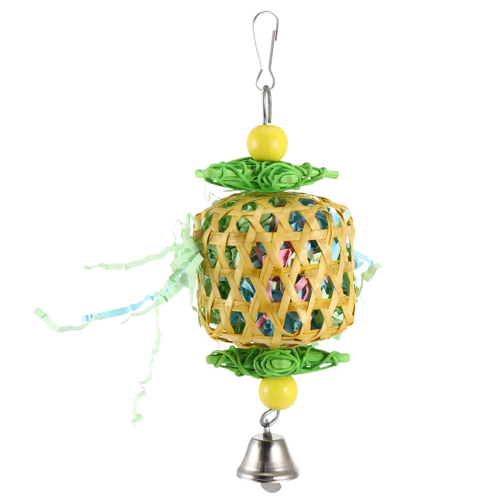Colorful Parrot Swing Toy - Chewable Hanging Bird Cage Toy for Parrots & Small Birds | Perfect for Playtime, Exercise & Mental Stimulation in Bird Cages