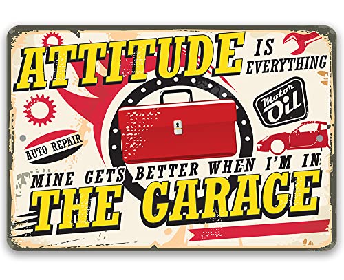 Funny Garage Metal Sign - Durable Weatherproof Indoor/Outdoor Decor for Man Cave, Workshop & Father's Day Gift (12x18 Inch) - Perfect for Garage Walls, Repair Shops & DIY Spaces