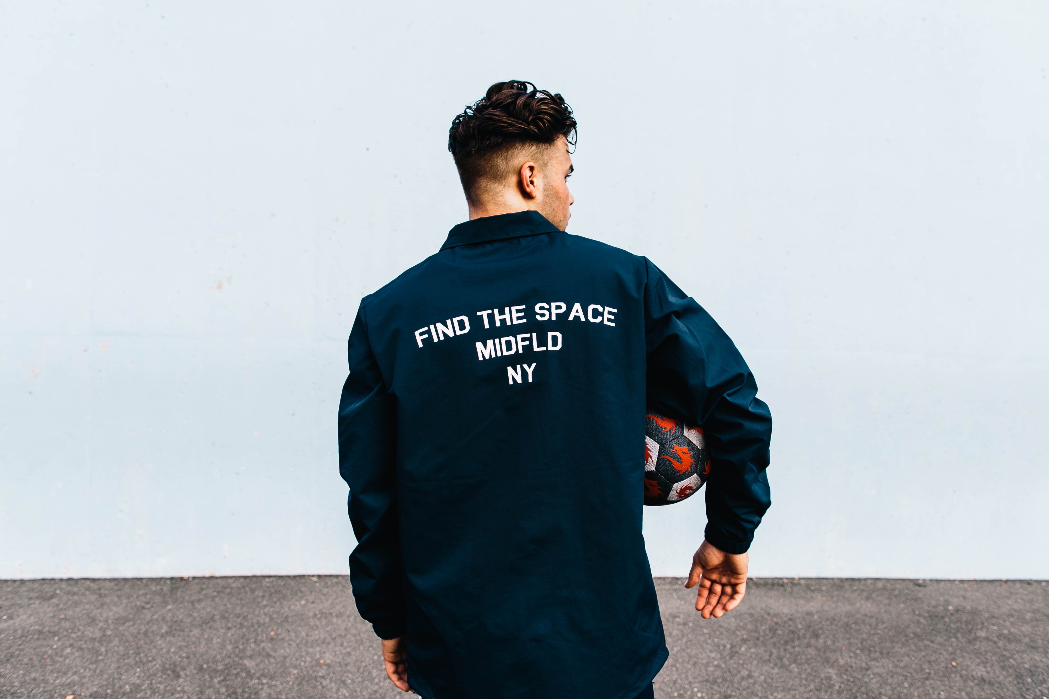 MIDFLD Enso Coaches Jacket - Navy Blue Waterproof Windbreaker for Men & Women | Outdoor Sports, Running, Hiking, Casual Wear