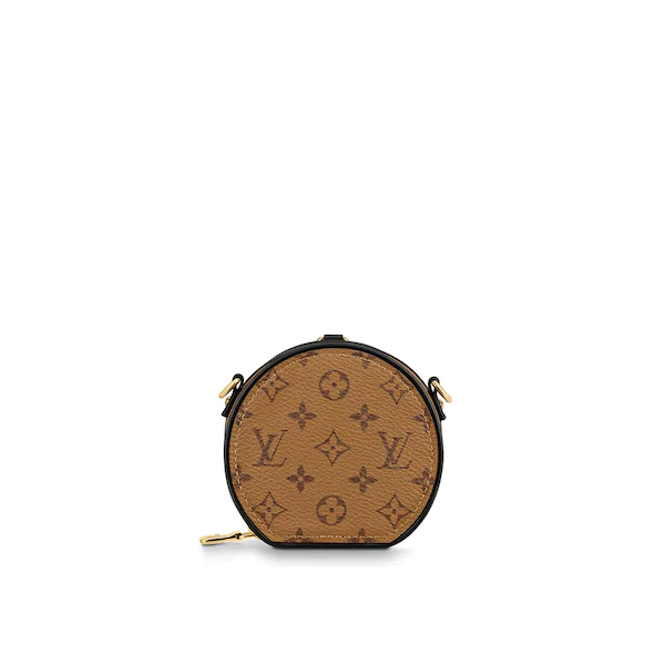 LV Mini Boîte Chapeau Monogram Reverse Canvas Crossbody Bag - Luxury Designer Handbag for Women, Perfect for Date Night & Evening Events