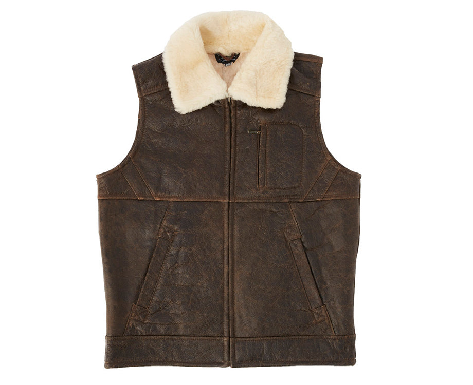 Men's Genuine Nappa Sheepskin Leather Vest - Lightweight & Stylish for Outdoor Adventures, Casual Wear & Layering