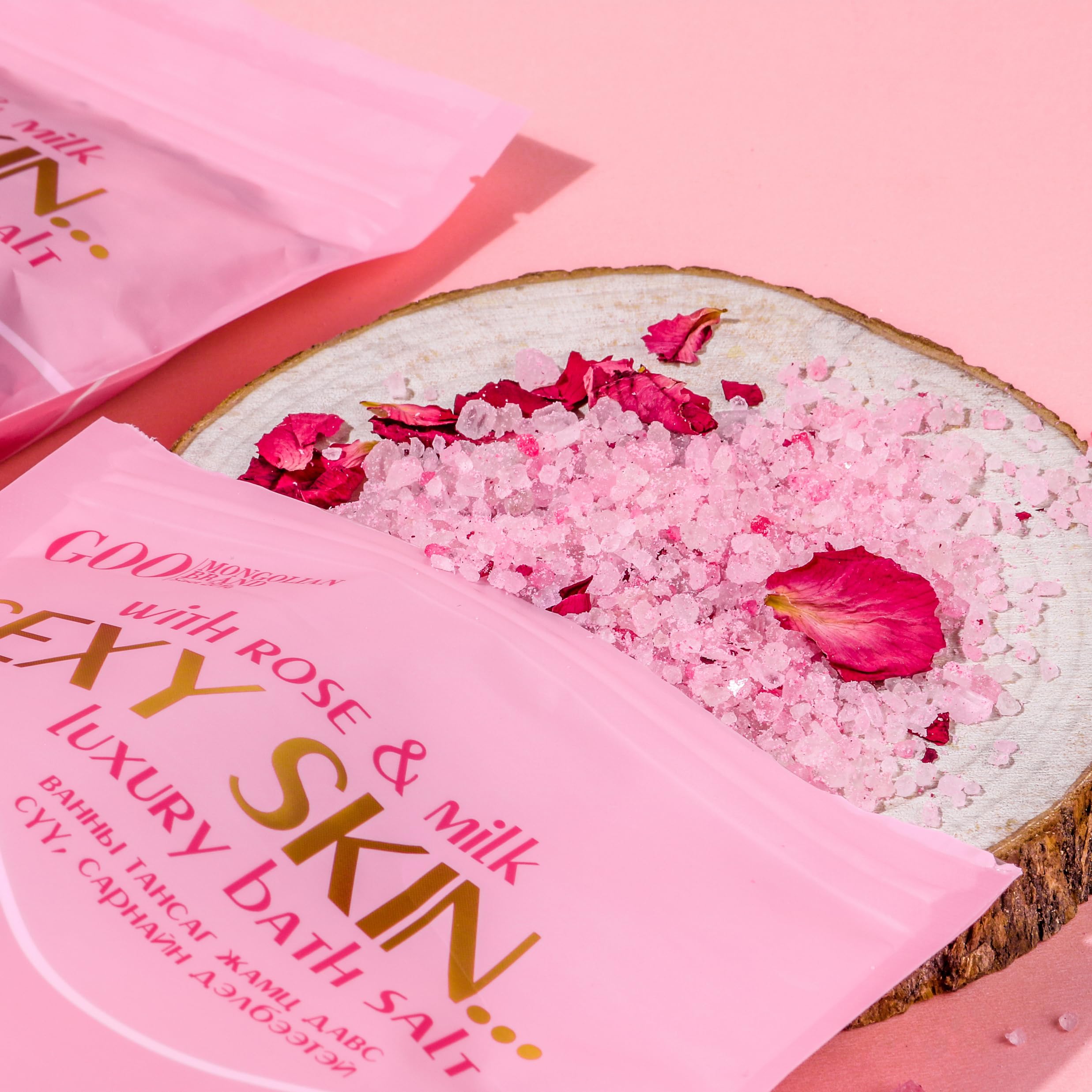 Premium 'JAMTS' Milk & Rose Bath Salts for Relaxation - Luxury Spa Treatment for Stress Relief & Skin Hydration | Perfect for Self-Care Evenings & Romantic Gift Ideas