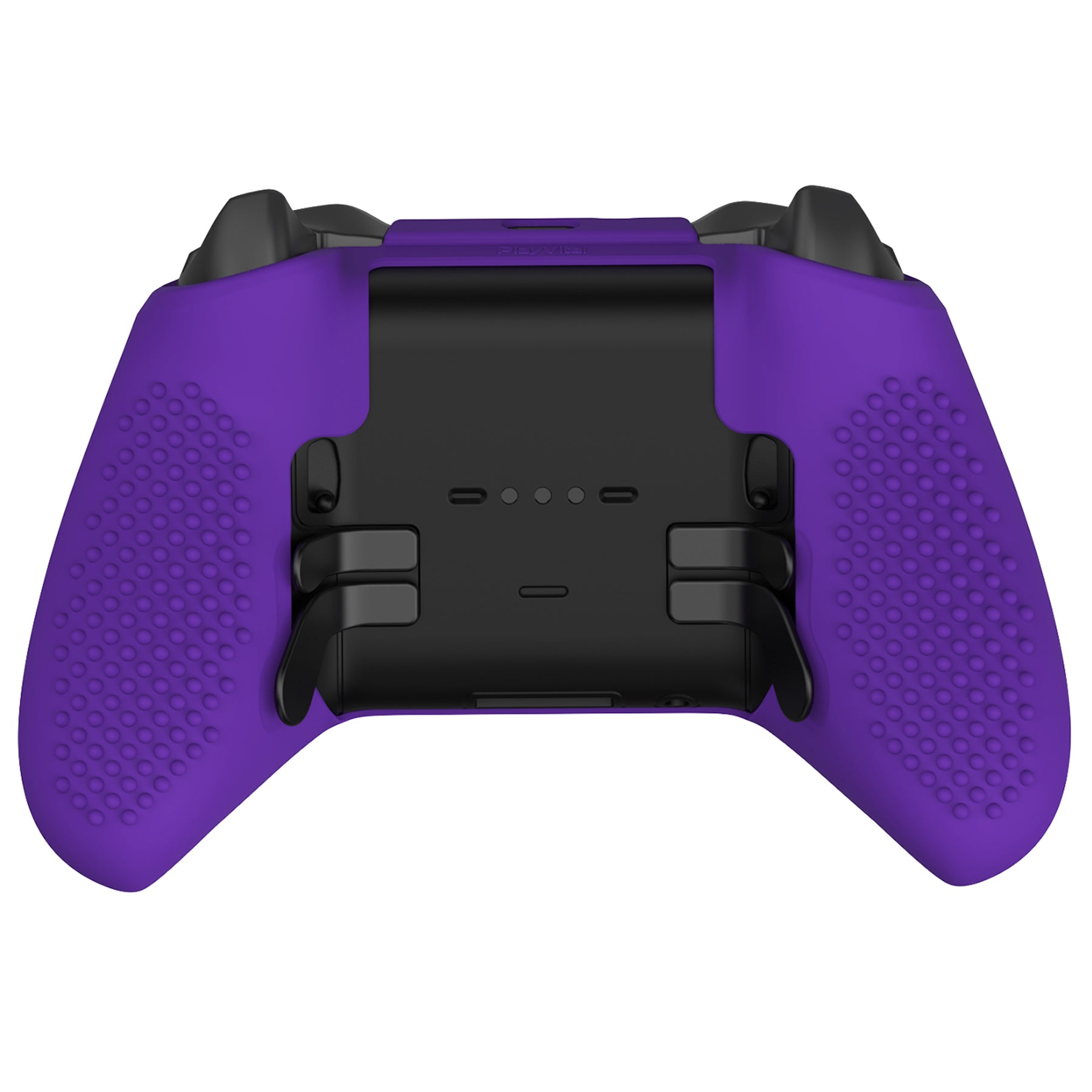 eXtremeRate PlayVital Purple Anti-Slip Silicone Controller Cover for Xbox One Elite Series 2 (Model 1797 & Core) - Soft Protective Skin with Thumb Grips & Analog Caps | Perfect for Gaming, Streaming & Long Play Sessions XBOWP0061GC