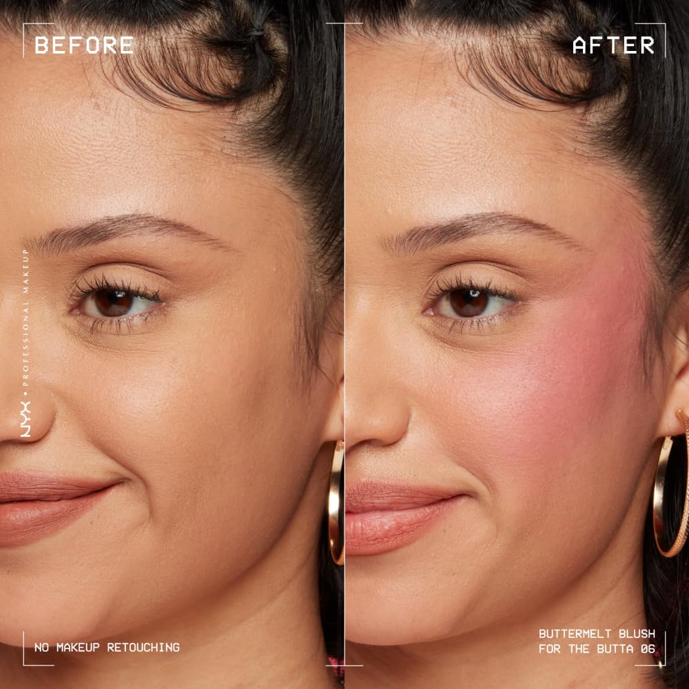 NYX Professional Makeup Buttermelt Powder Blush - Long-Lasting 12HR Fade & Transfer-Resistant Vegan Blush for Natural Flush | Perfect for Everyday Wear, Date Night & Special Occasions