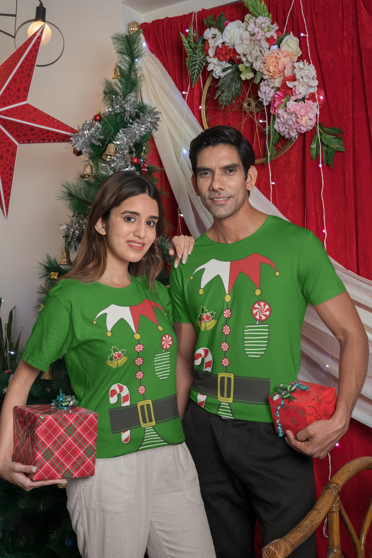 Elf Costume Christmas Holiday T-Shirt - Fun Festive Xmas Apparel for Parties & Gifts