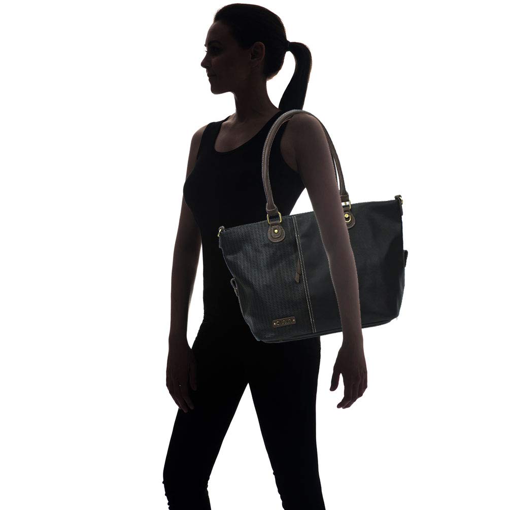 Laser Cut Chala Handbags & Matching Wallet Gift Set - Black Basset Hound Design Tote Shoulder Purse for Women | Perfect for Work, Travel & Everyday Use