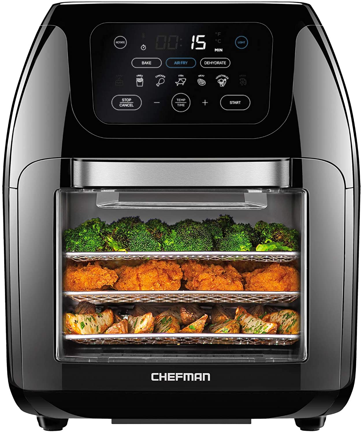 CHEFMAN RJ3810RDOV2 Air Fryer Oven with Rotisserie - Refurbished with Home Essentials Warranty | Perfect for Healthy Cooking, Meal Prep & Family Dinners