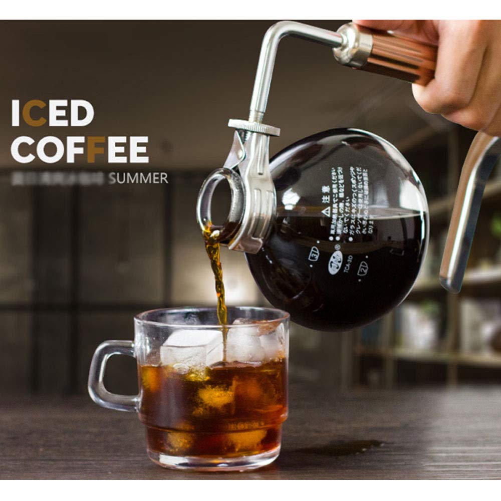 Premium Glass Coffee Syphon Vacuum Brewer - Elegant Stovetop Coffee Maker for Home & Cafe Use | Perfect for Pour-Over, Cold Brew & Specialty Coffee Preparation