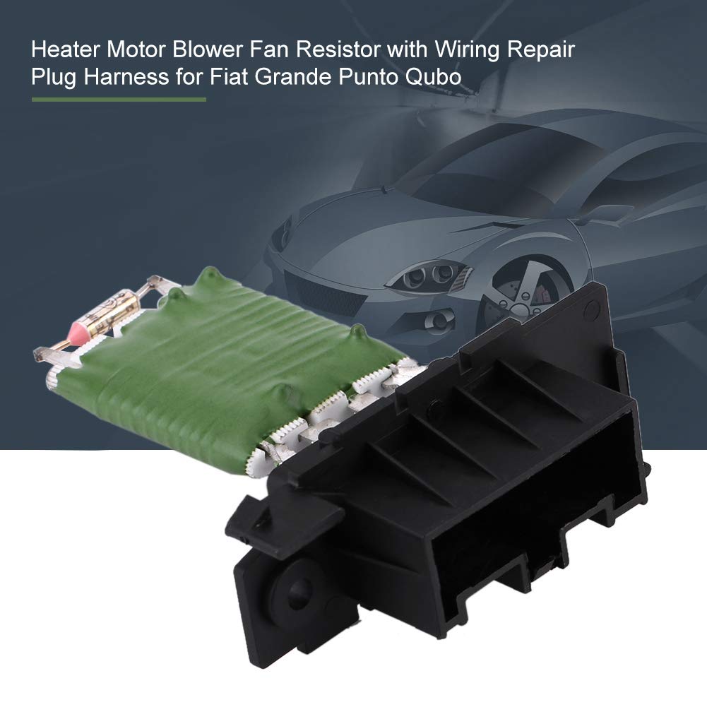 High-Quality Blower Motor Resistors & Heater Motor with Wiring Repair Plug Harness for Fiat Grande Punto & Qubo - Perfect for HVAC System Repairs & Maintenance