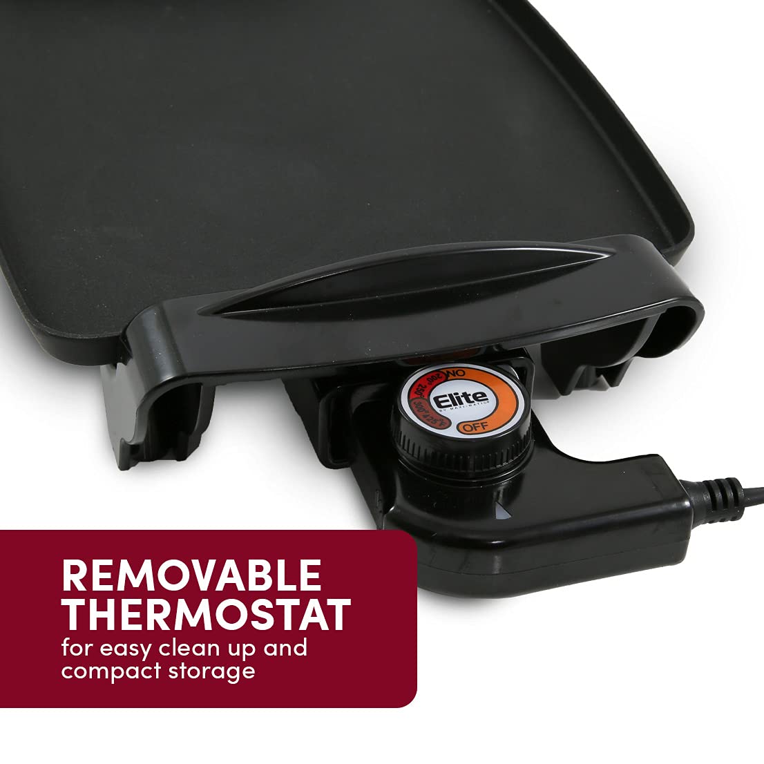 Elite Gourmet EGR2722A Electric Griddle - 10.5