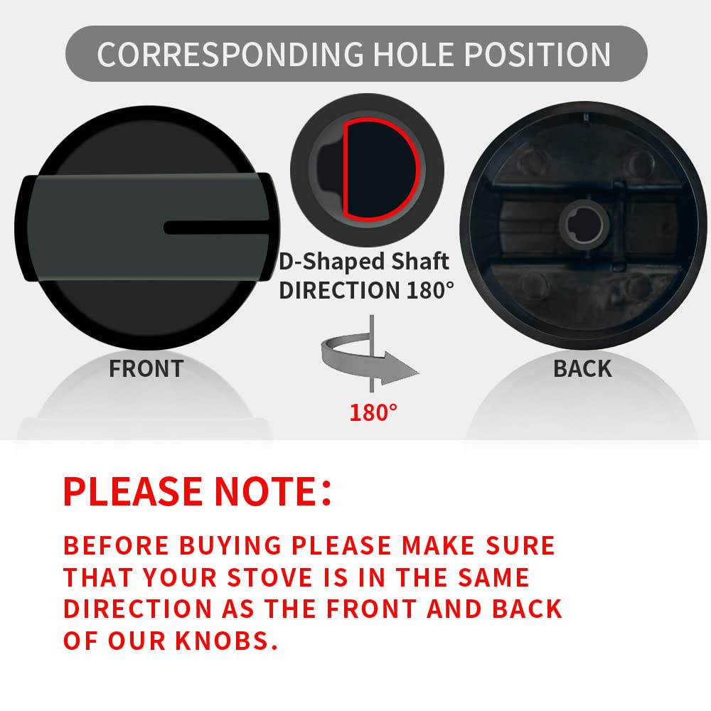 Black Gas Range Knob Replacement for Whirlpool Stove/Oven (2 Pack) - Compatible with WPW10339442 & PS3507188 - Perfect for Kitchen Appliance Repair and DIY Upgrades