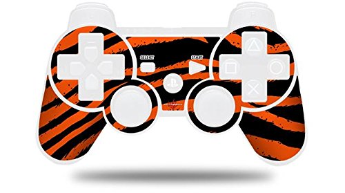 PS3 Controller Skin - WraptorSkinz Zebra Orange Decal for Gaming