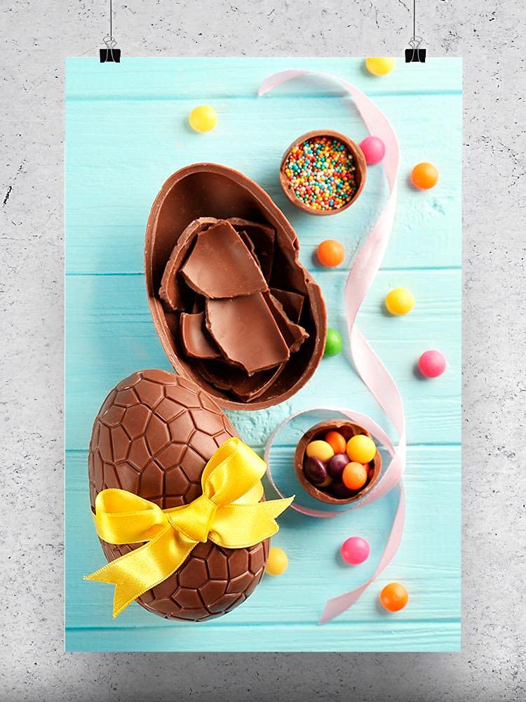 Easter Chocolate Eggs Decor - Festive Holiday Table Centerpiece for Easter Celebrations & Spring Parties