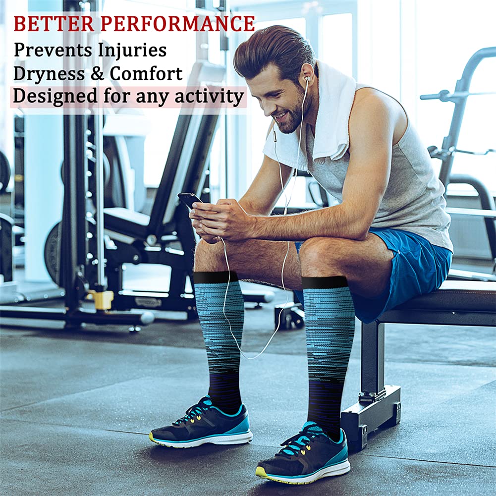CHARMKING 15-20 mmHg Compression Socks for Women & Men - 8 Pairs - Best Support for Running, Hiking, Travel & Work - Improve Blood Circulation & Reduce Swelling