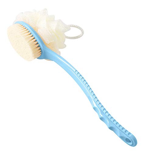 Exfoliating Body Brush with Long Handle - 2-in-1 Back Scrubber & Foaming Bath Brush for Deep Cleansing & Skin Renewal | Perfect for Shower, Spa, and Exfoliation Routine