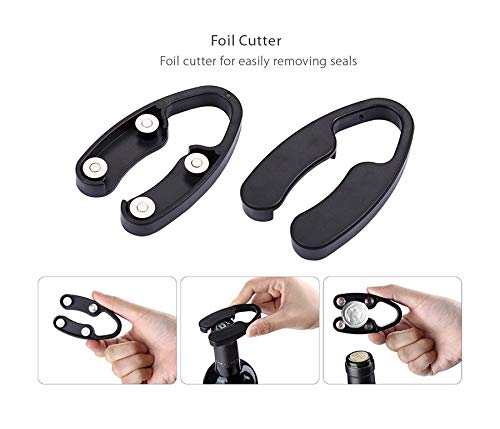 Premium Electric Air Pump Wine Bottle Opener Set - Includes Foil Cutter, Vacuum Sealer Stopper & Aerator Pourer for Red & White Wines | Perfect for Home Bars, Dinner Parties & Wine Tasting Events