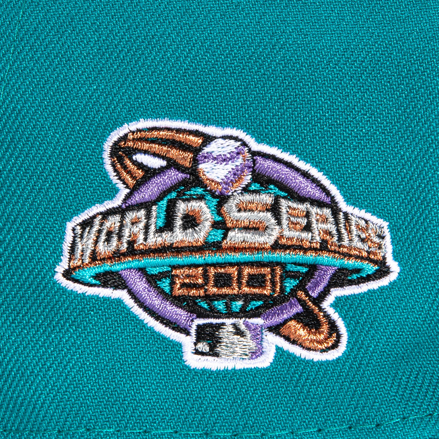 New Era 59Fifty Arizona Diamondbacks 2001 World Series Patch Upside Down Snapback Hat - Teal, Black & Purple Colors - Perfect for Baseball Games, Fan Collections & Streetwear Fashion