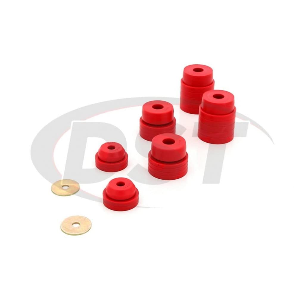 Energy Suspension Body Mount Set for 1997 Ford F-250 HD - Red (4.4107R) | Heavy Duty Truck Suspension Upgrade for Smoother Ride & Improved Handling