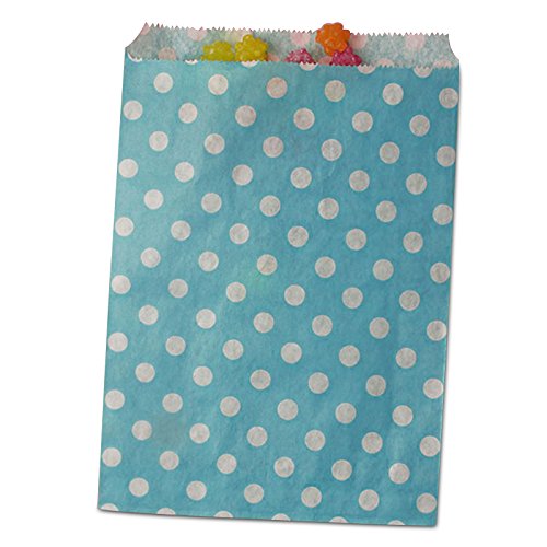 Sky Blue Polka Dot Merchandise Bags 100pk - 3.25x5.13in for Retail Packaging