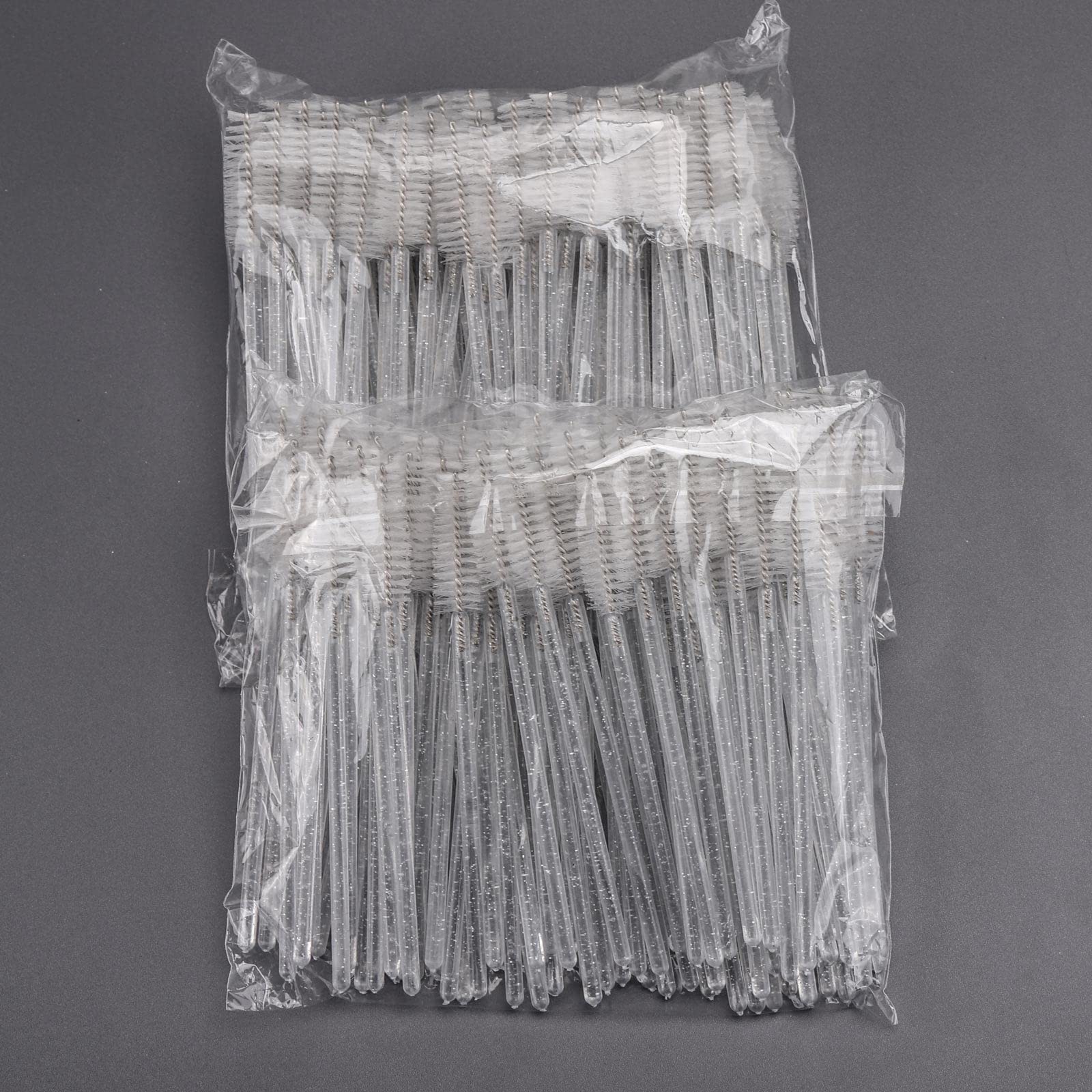 200 Pcs Disposable Mascara Wands - Crystal Spoolie Brushes for Eyelash Extensions & Eyebrow Makeup | Perfect for Lash Artists, Salon Professionals & DIY Beauty | White Spooly Applicator Brushes for Sanitary Lash Application & Makeup Kits