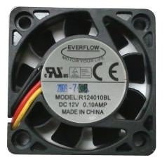 Everflow 40x40x10mm Low Noise Ball Bearing 3-Pin PC Cooling Fan R124010BL - Perfect for Computer Case, CPU Cooler & Electronics Cooling