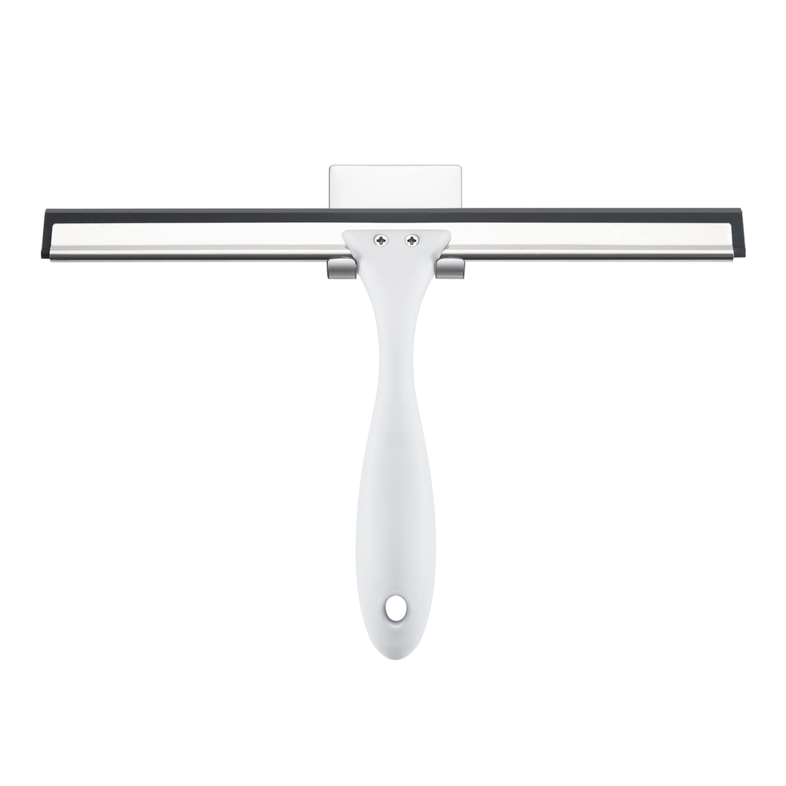 AmazerBath 10-Inch All-Purpose Squeegee for Shower Glass Doors, Windows, Mirrors & Car Glass - Heavy Duty Scraper with Hook for Bathroom, Kitchen & Auto Cleaning