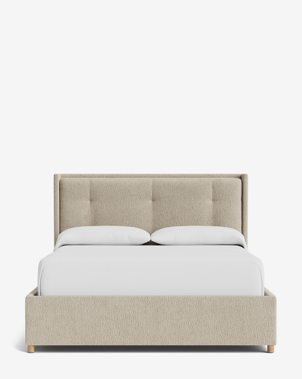 Low Profile Ria Bed Frame with Minimalist Headboard - Perfect for Small Spaces, Modern Bedrooms & Studio Apartments