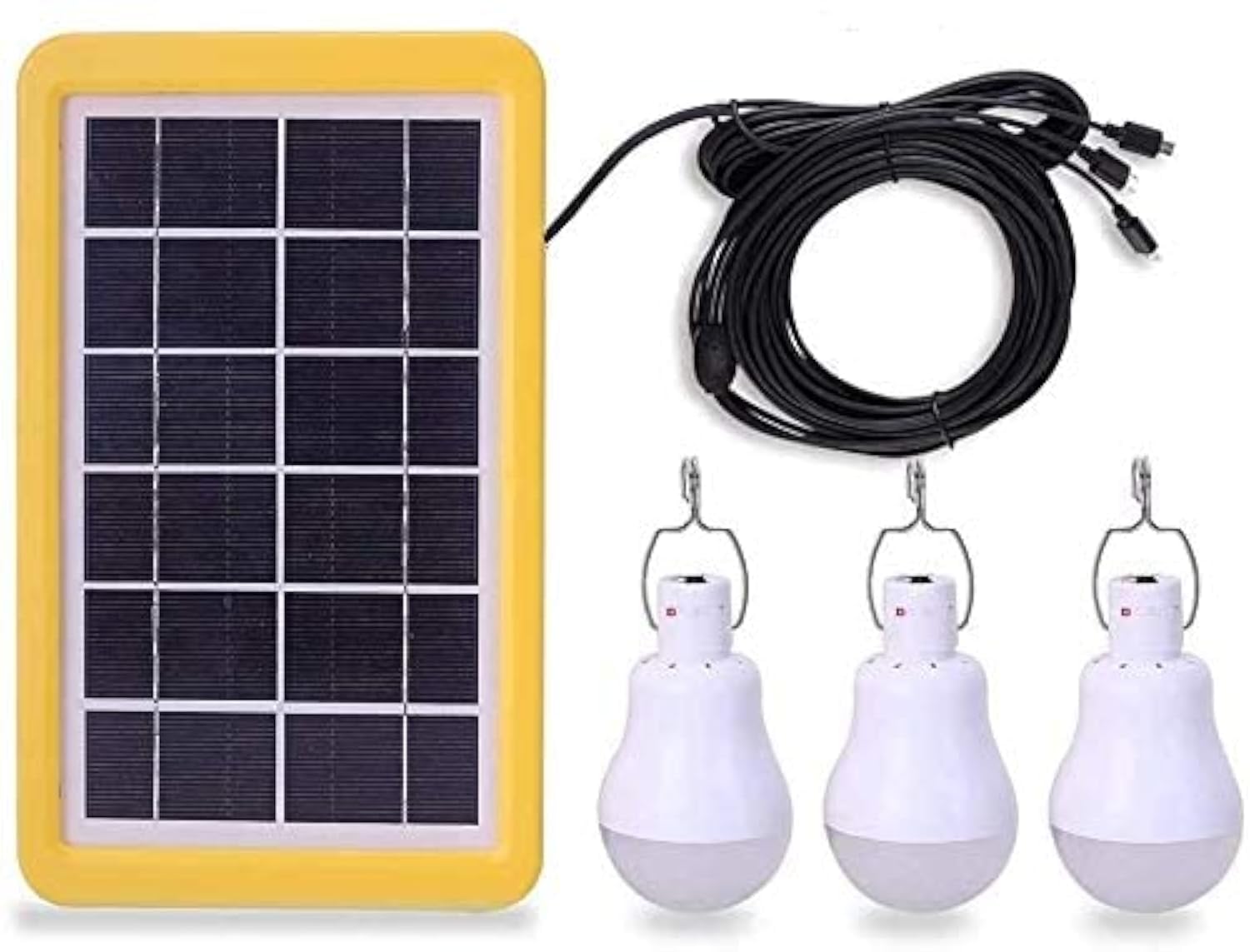 Solar Powered LED Lamp - Portable Rechargeable Outdoor Light with Light Sensor, 3GS-1200 Model - Perfect for Camping, Emergency, Garden & Backyard Lighting