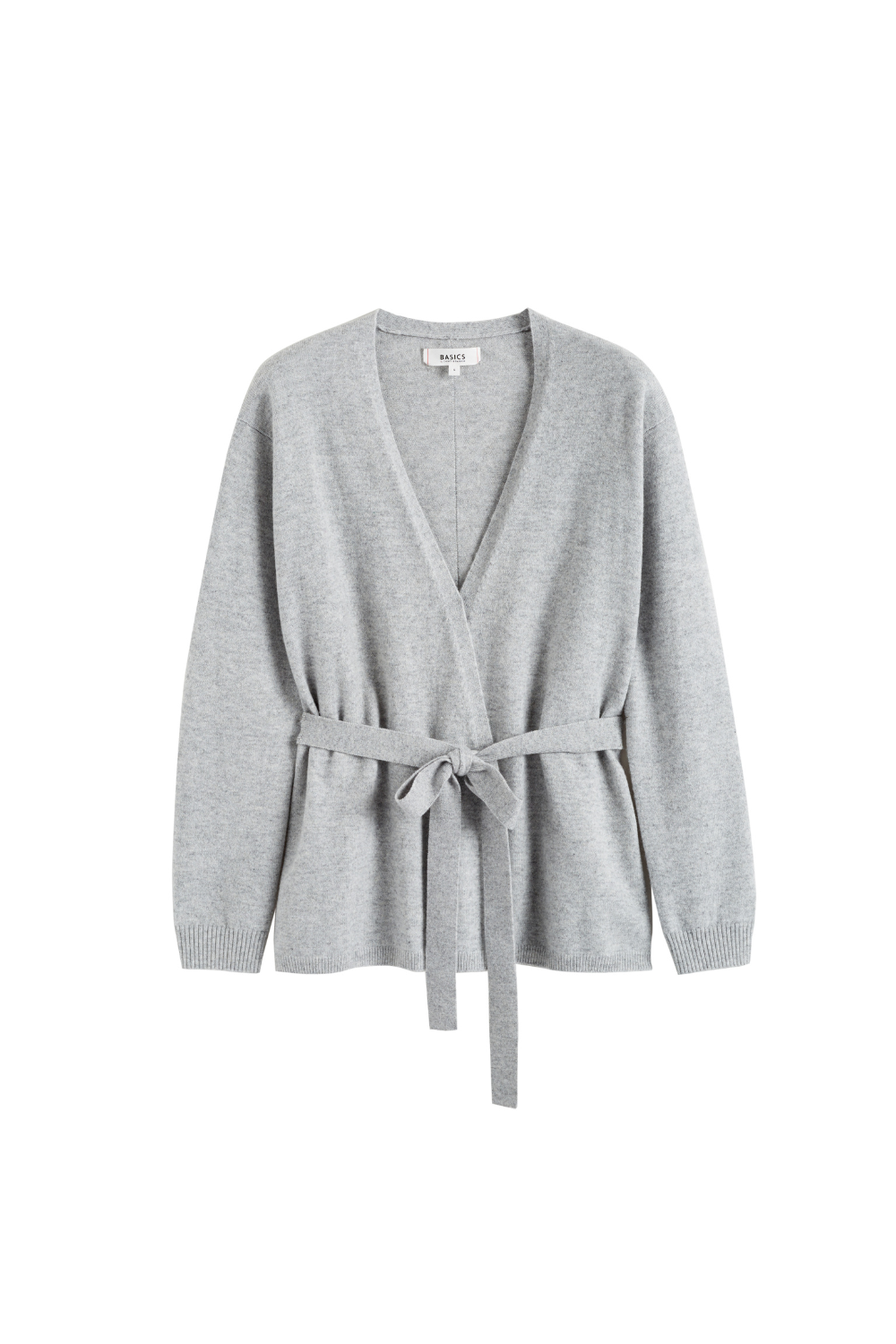 Light Grey Wool Cashmere Wrap Cardigan - Soft Warm Women's Sweater for Fall & Winter - Perfect for Office, Lounge & Travel