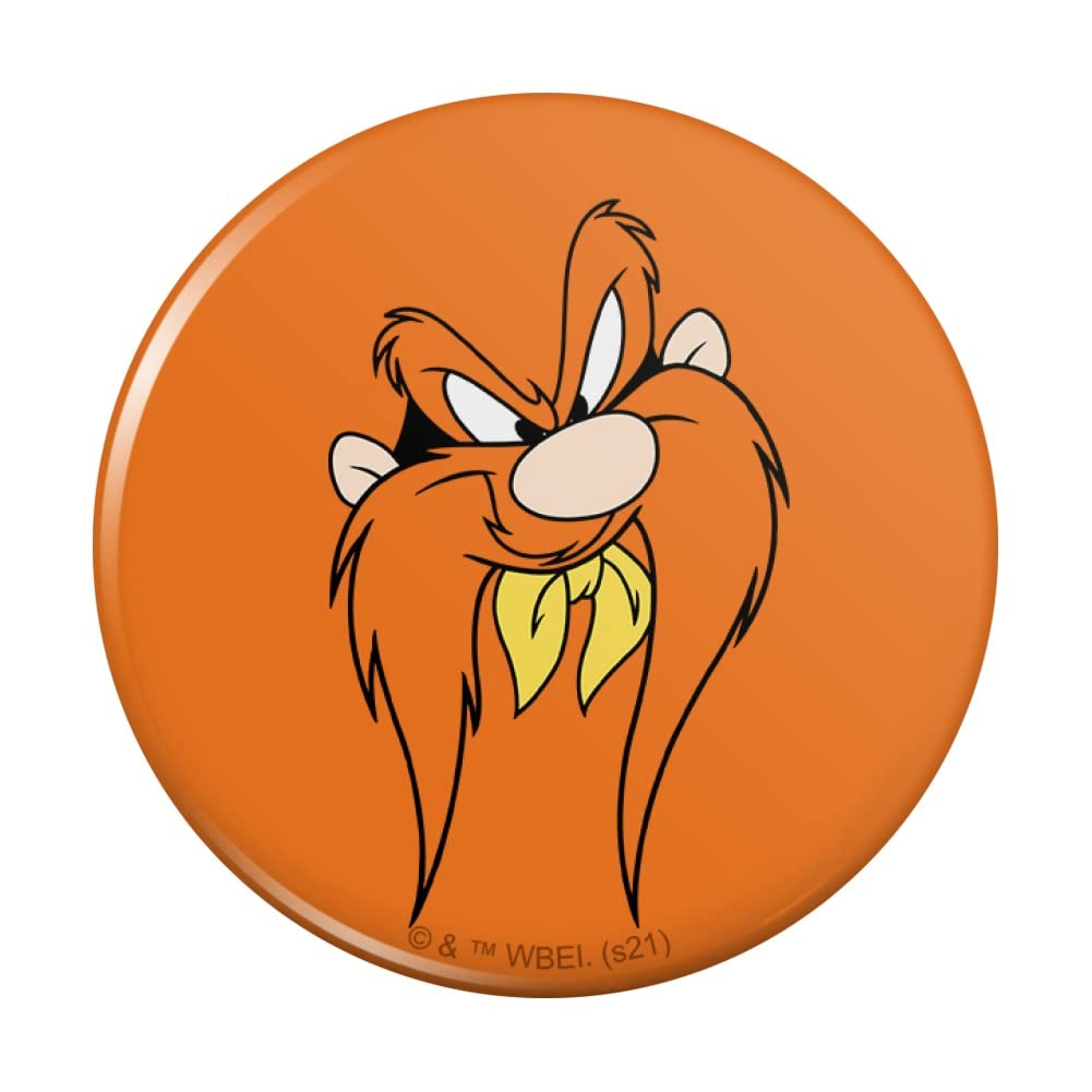 Looney Tunes Sam Face Kitchen Refrigerator Magnet - Funny Cartoon Character Fridge Decor for Home & Office - Perfect for Lockers, Whiteboards, and Metal Surfaces