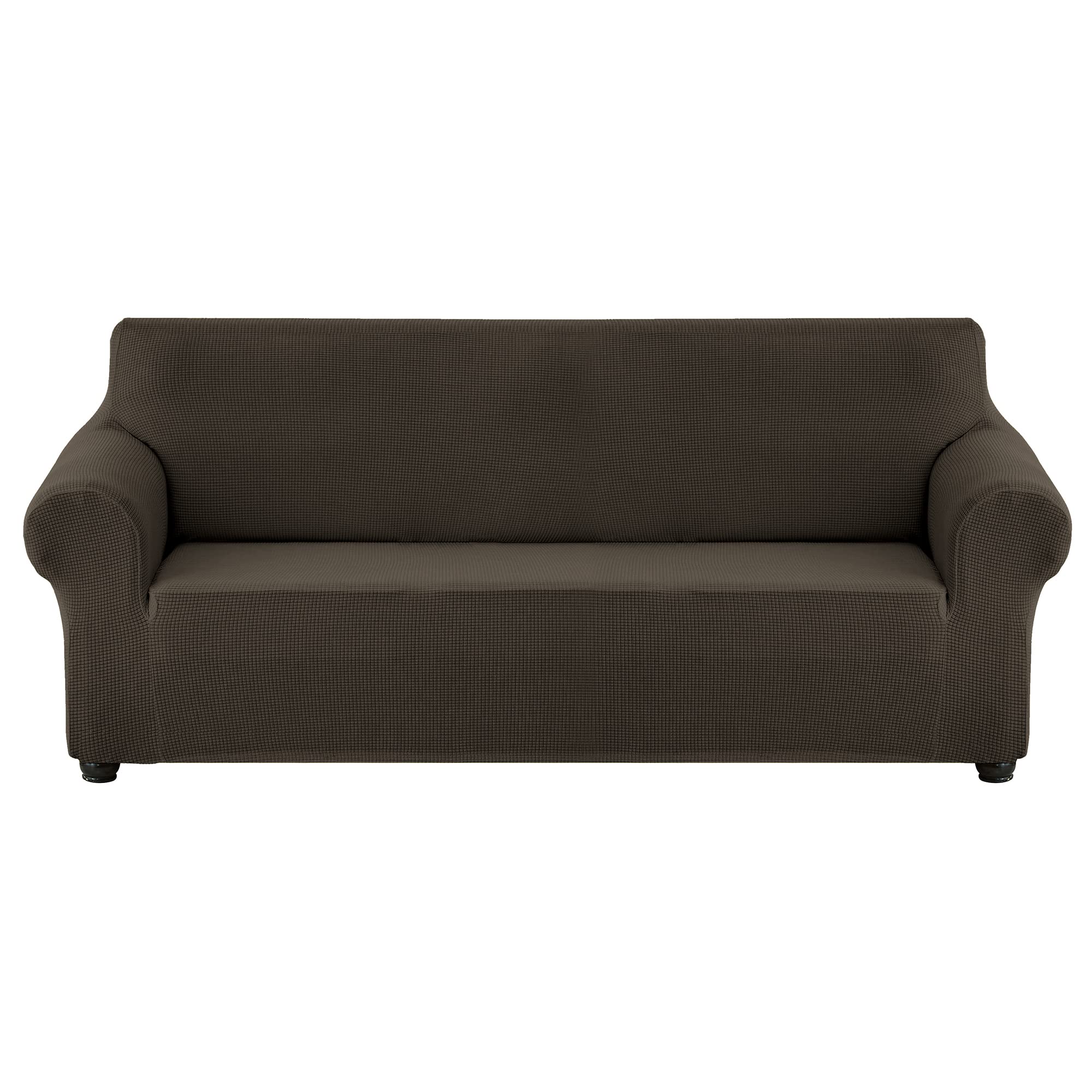 Stretch Sofa Slipcover Waterproof Couch Cover - Soft Elastic Furniture Protector for Pets & Kids - XL Brown - Perfect for Living Room, Family Room & Pet-Friendly Homes