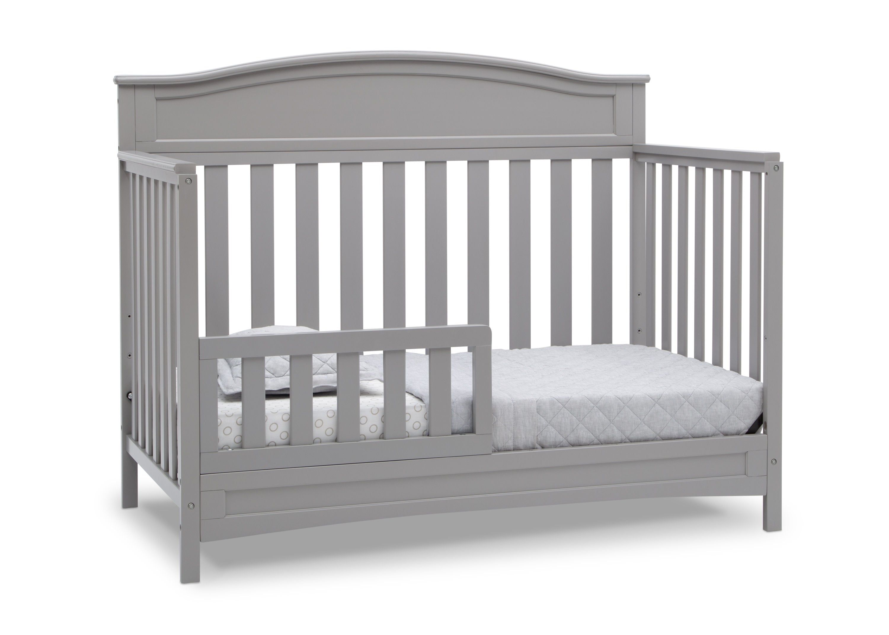 Emery 4-in-1 Convertible Baby Crib - White Nursery Furniture for Toddler to Full Size Bed - Perfect for Modern Nursery & Kids Bedroom Decor