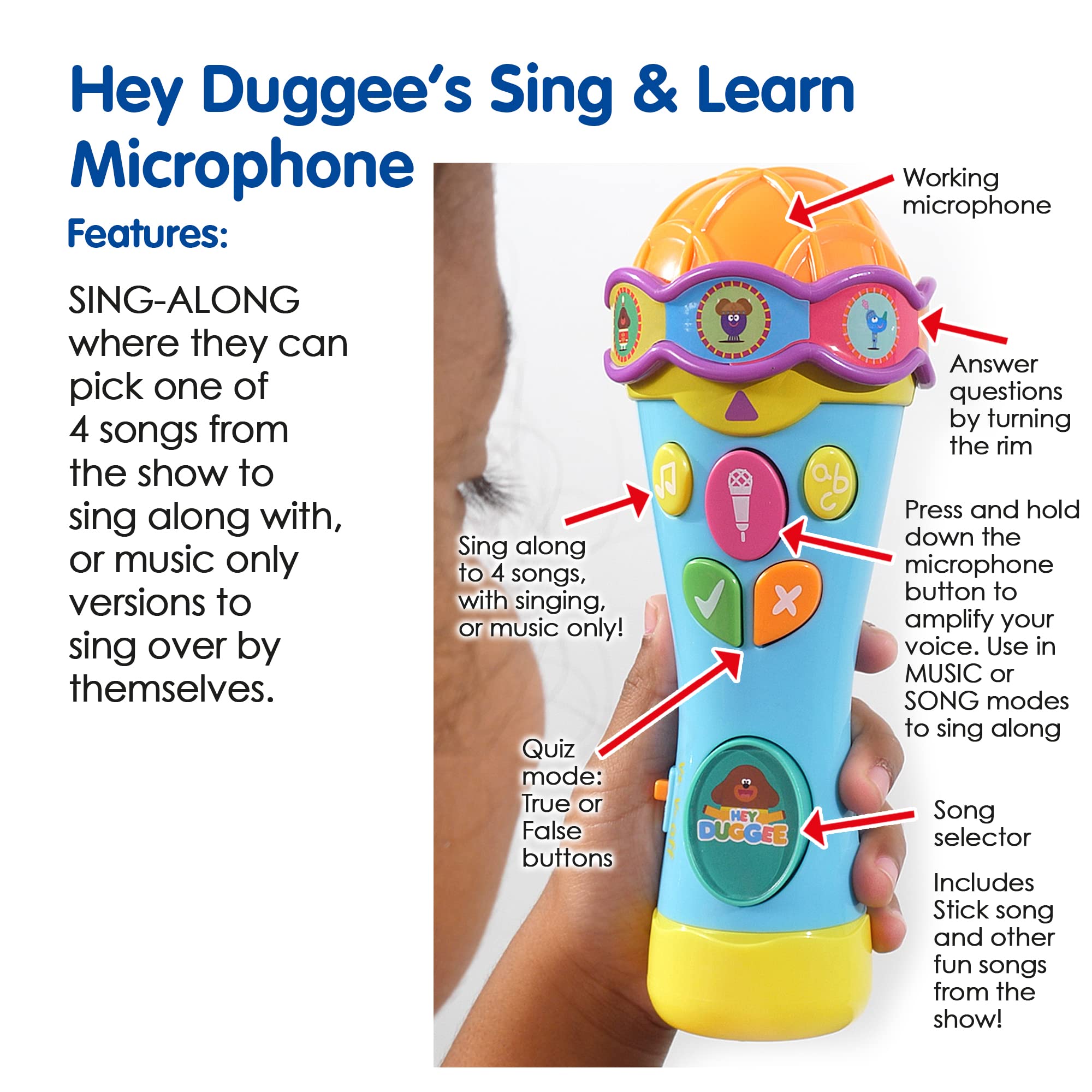 HD23 Kids Toy Microphone with Bluetooth & LED Lights - Wireless Singing Microphone for Children, Perfect for Karaoke, Birthday Parties & Family Gatherings